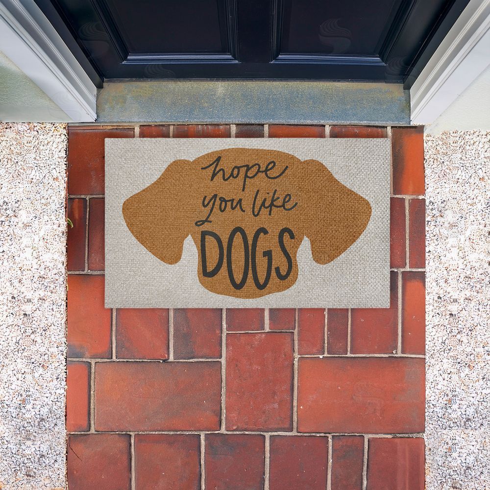 Amanda Houston Hope You Like Dogs Outdoor Faux Sisal Door Mat