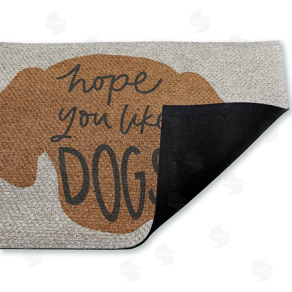 Amanda Houston Hope You Like Dogs Outdoor Faux Sisal Door Mat