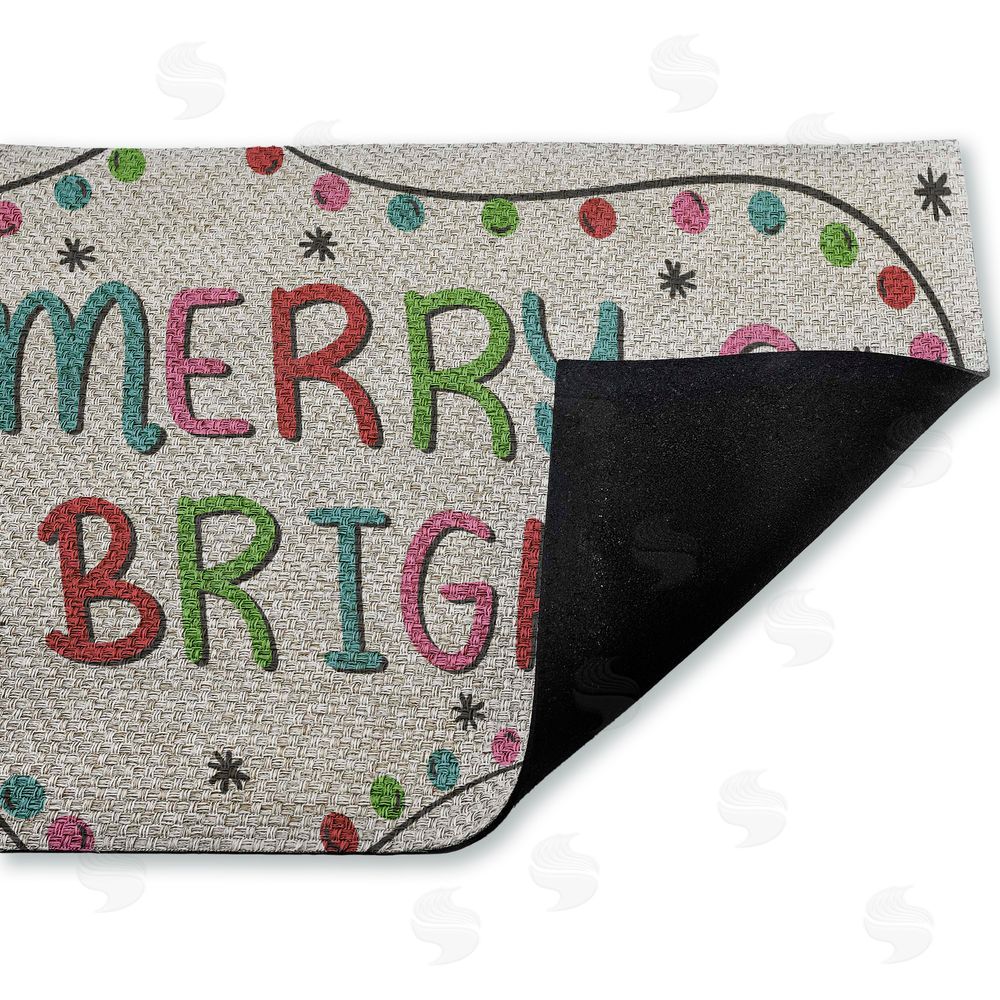 Emily Cromwell Merry & Bright Ornament Border Outdoor Faux Sisal Door Mat