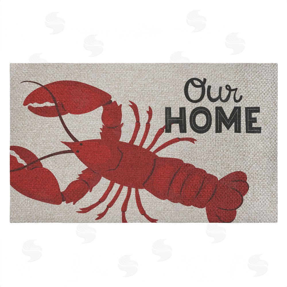 Gail Veillette Our Home Lobster Outdoor Faux Sisal Door Mat