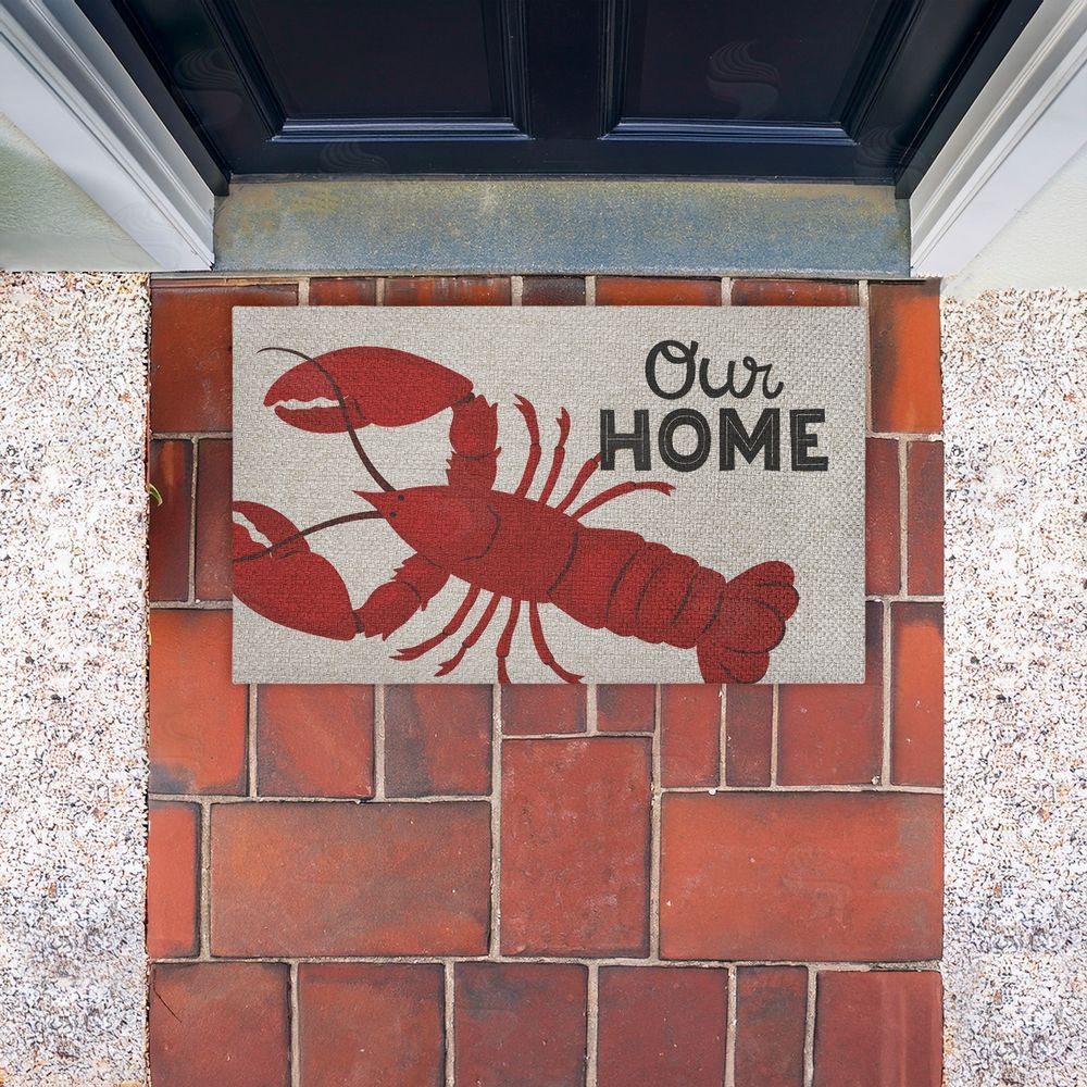 Gail Veillette Our Home Lobster Outdoor Faux Sisal Door Mat