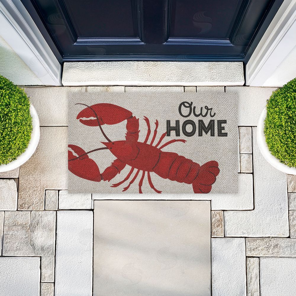 Gail Veillette Our Home Lobster Outdoor Faux Sisal Door Mat
