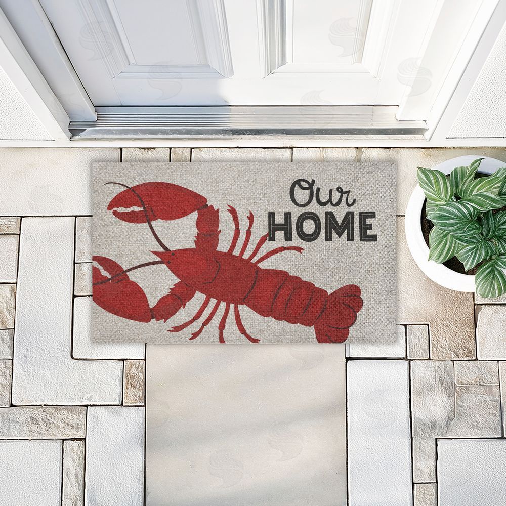Gail Veillette Our Home Lobster Outdoor Faux Sisal Door Mat
