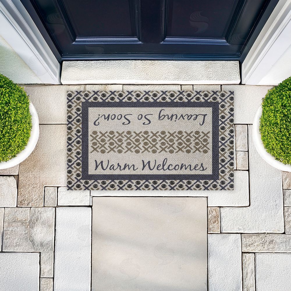Arrolynn Weiderhold Dual Message Entryway Outdoor Faux Sisal Door Mat