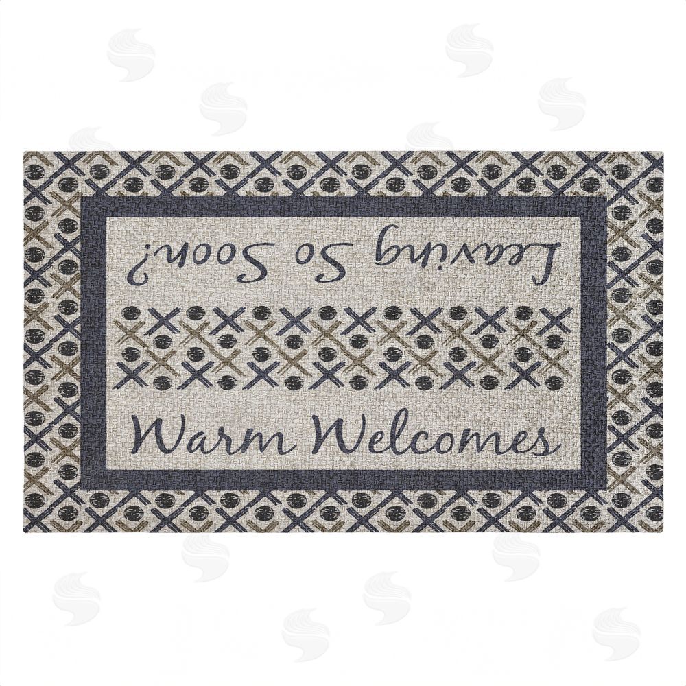 Arrolynn Weiderhold Warm Welcome & Leaving Soon Outdoor Faux Sisal Door Mat