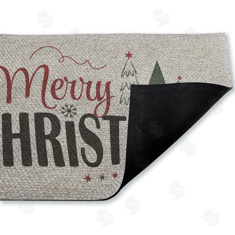 Andrea Jasid Grassi Minimal Merry Christmas Outdoor Faux Sisal Door Mat