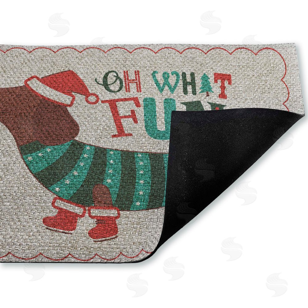 Andrea Jasid Grassi Oh What Fun Dog Outdoor Faux Sisal Door Mat
