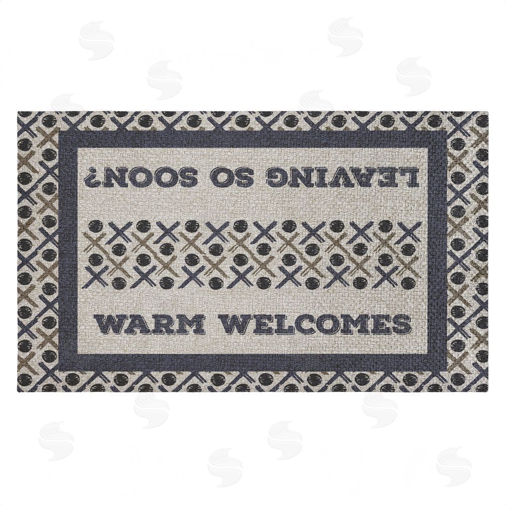 Arrolynn Weiderhold Entryway Message with Pattern Outdoor Faux Sisal Door Mat
