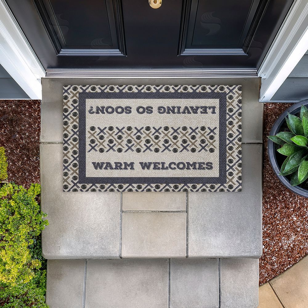 Arrolynn Weiderhold Entryway Message with Pattern Outdoor Faux Sisal Door Mat