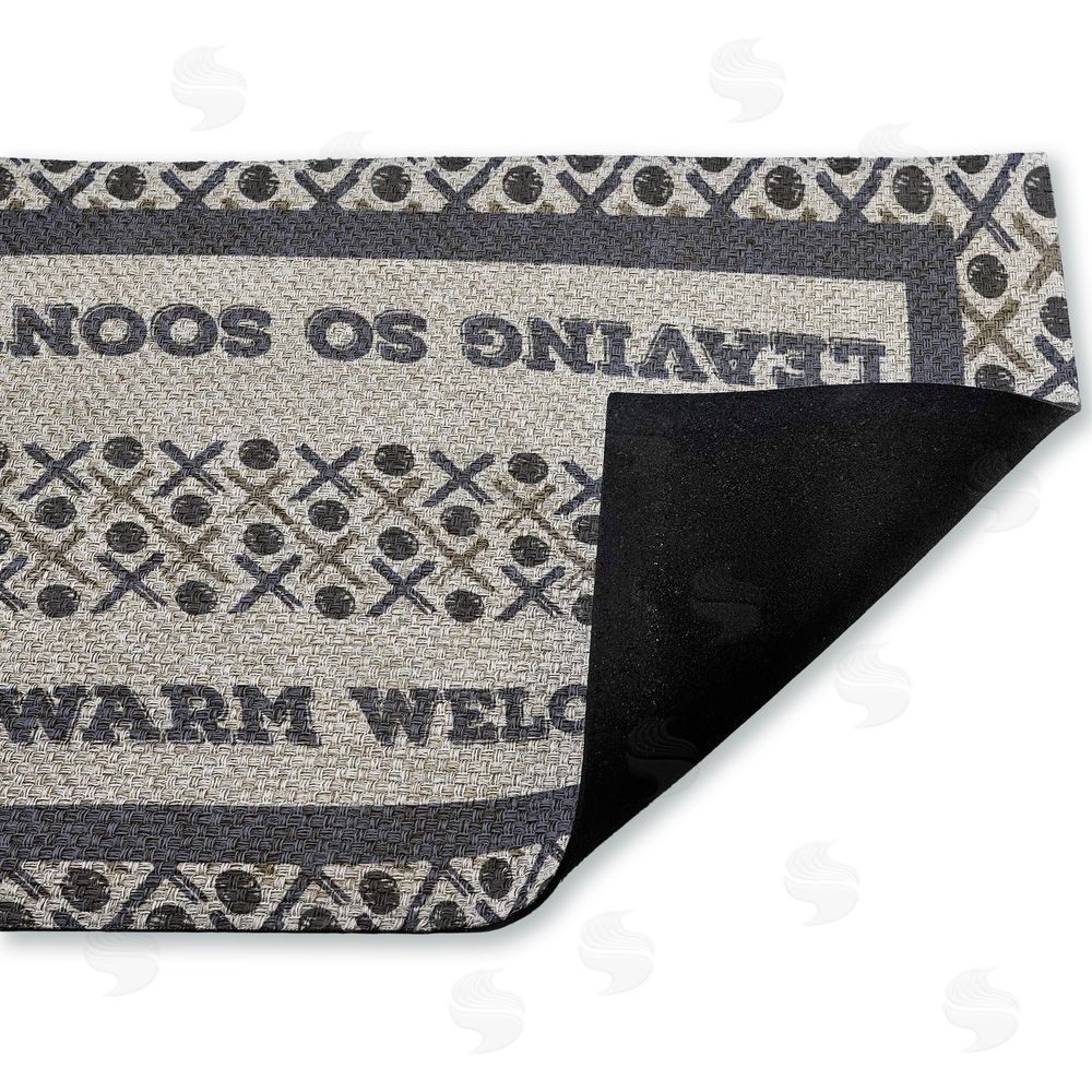 Arrolynn Weiderhold Entryway Message with Pattern Outdoor Faux Sisal Door Mat