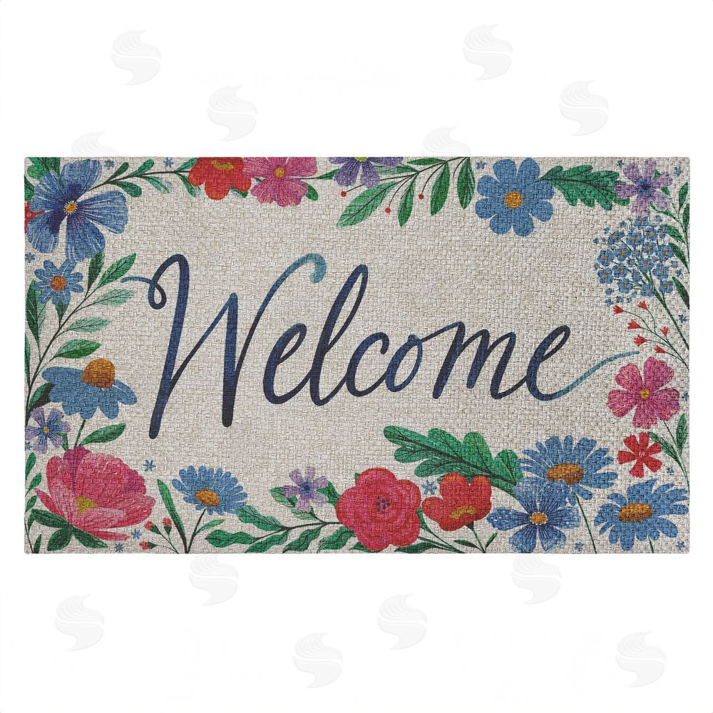 Arrolynn Weiderhold Dream Garden Welcome Outdoor Faux Sisal Door Mat
