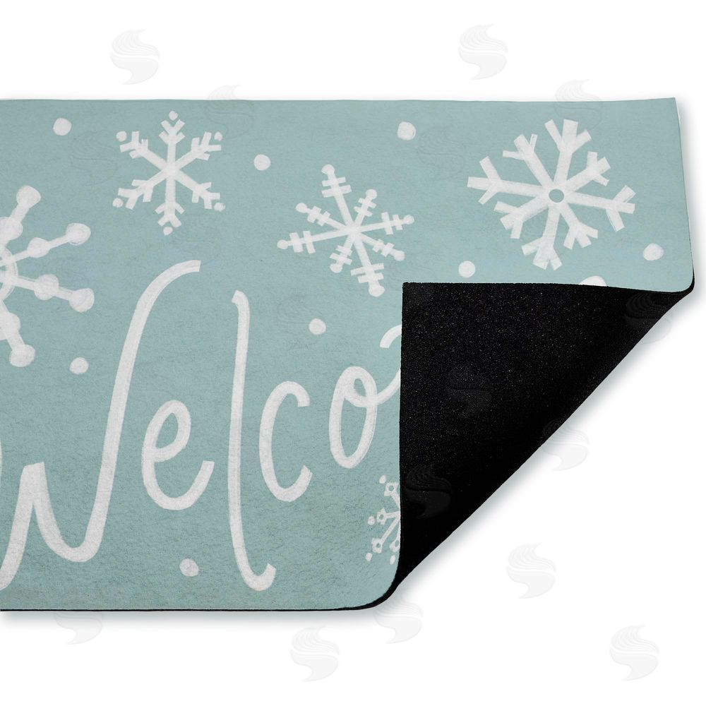 Caverly Smith Holiday Welcome Snowflakes Unwoven Outdoor Door Mat