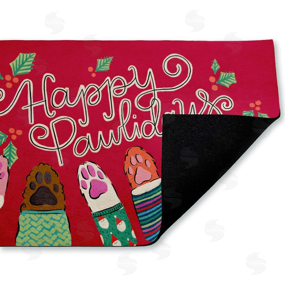 Deborah Curiel Happy Pawlidays Animal Paws Unwoven Outdoor Door Mat