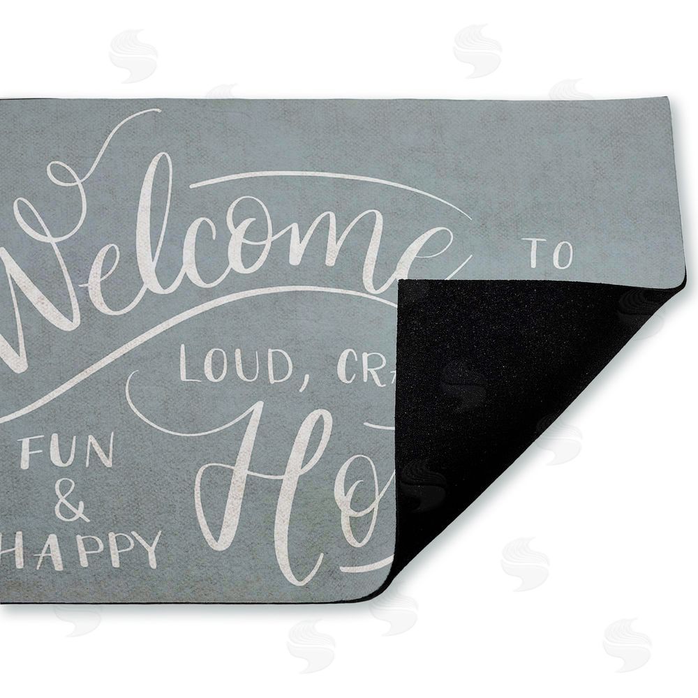 Caroline Alfreds Loud Crazy Fun Happy Welcome Unwoven Outdoor Door Mat