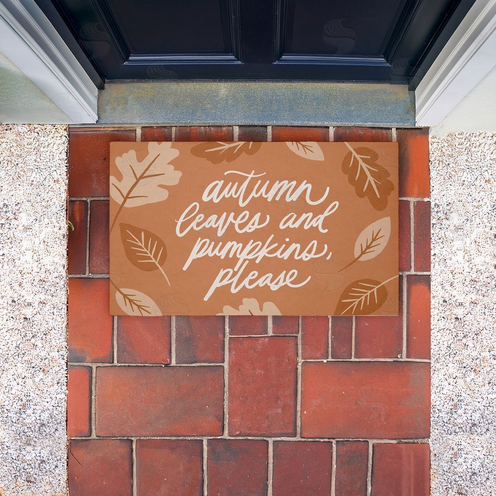 Amanda Houston Autumn Please Sentiment Unwoven Outdoor Door Mat
