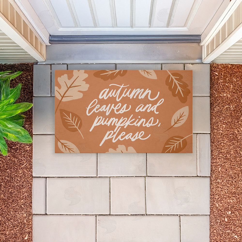 Amanda Houston Autumn Please Sentiment Unwoven Outdoor Door Mat