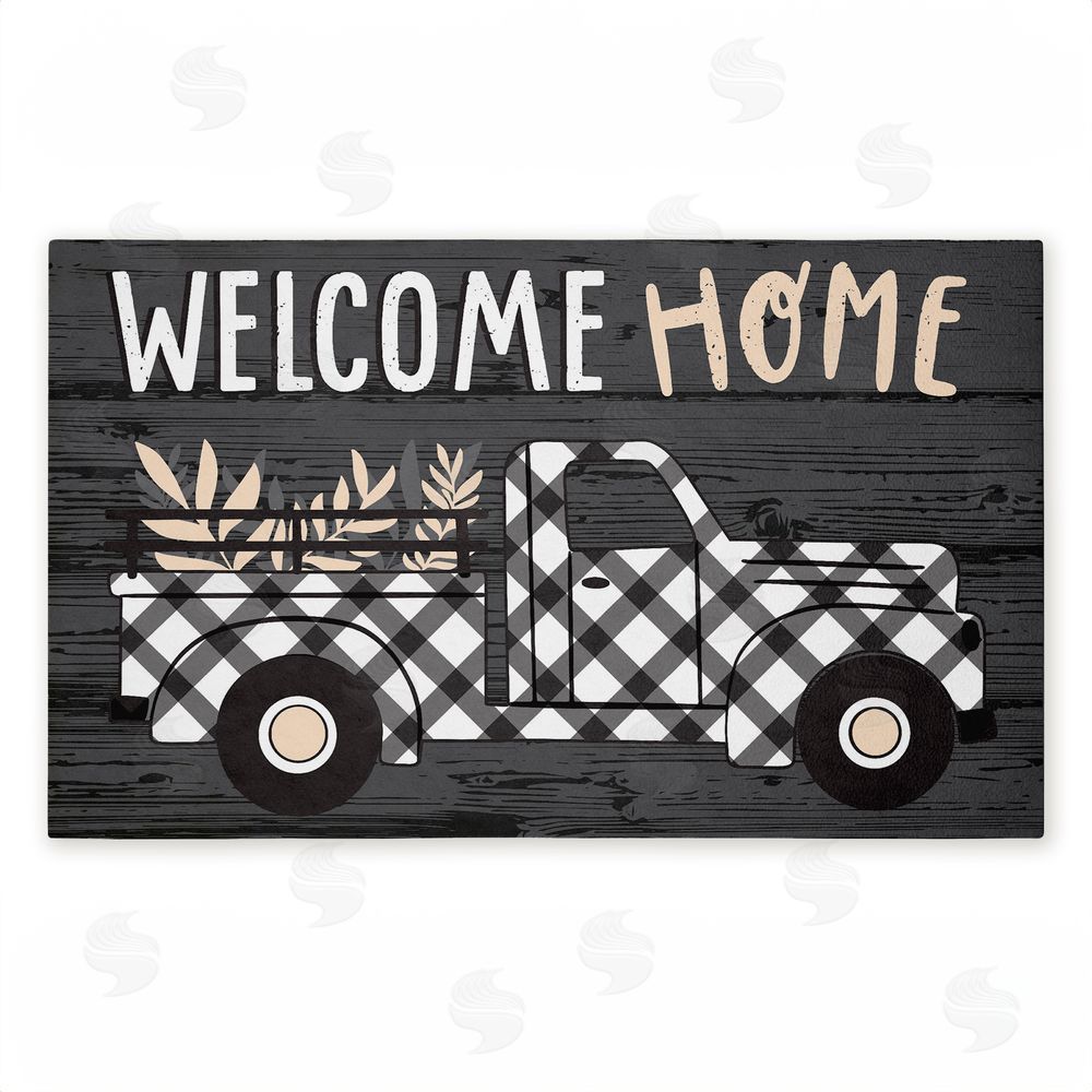 Arrolynn Weiderhold Country Rustic Welcome Truck Unwoven Outdoor Door Mat