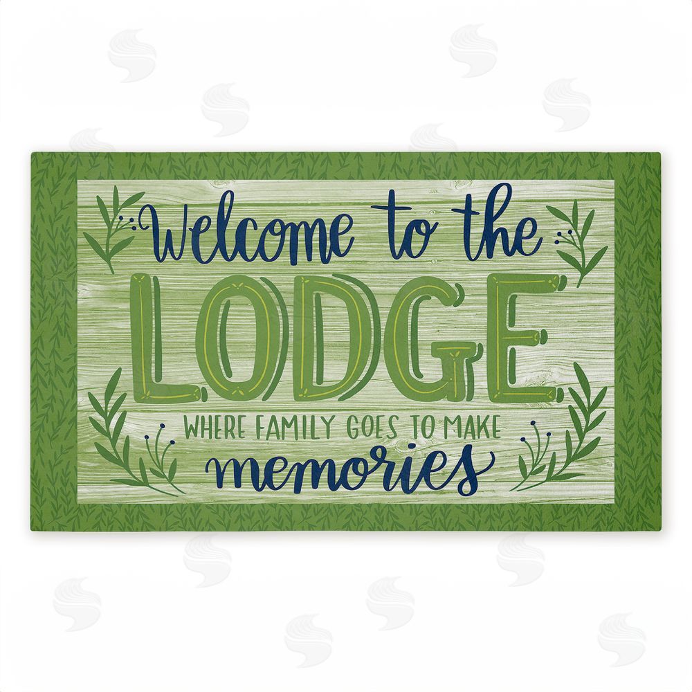 Amanda McGee Lodge Welcome Family Memories Unwoven Outdoor Door Mat
