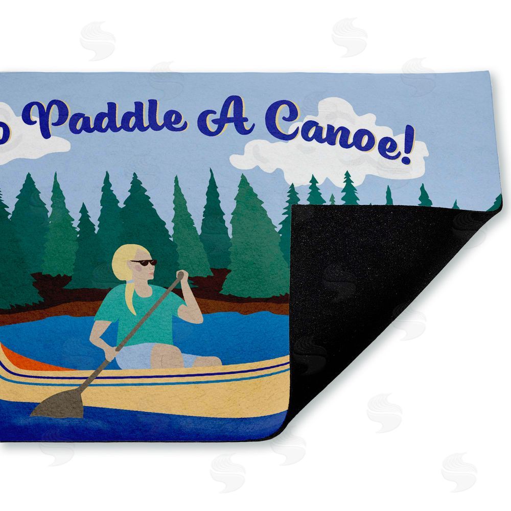 Darlene Seale Paddle A Canoe Landscape Unwoven Outdoor Door Mat