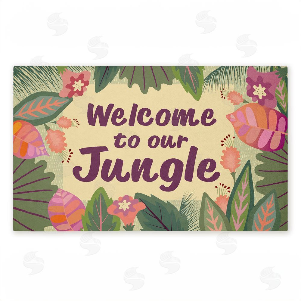 Darlene Seale Welcome To Our Jungle Unwoven Outdoor Door Mat