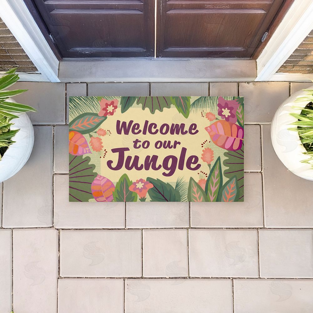 Darlene Seale Welcome To Our Jungle Unwoven Outdoor Door Mat