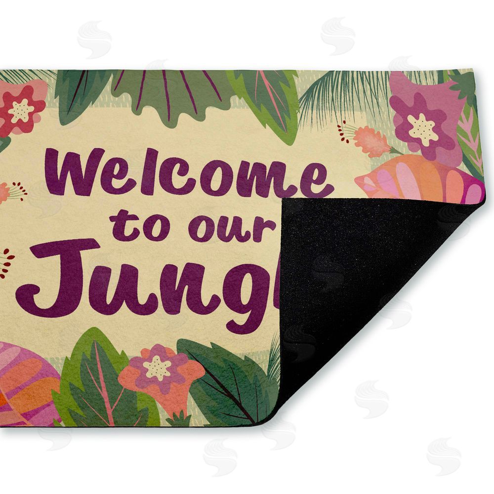 Darlene Seale Welcome To Our Jungle Unwoven Outdoor Door Mat