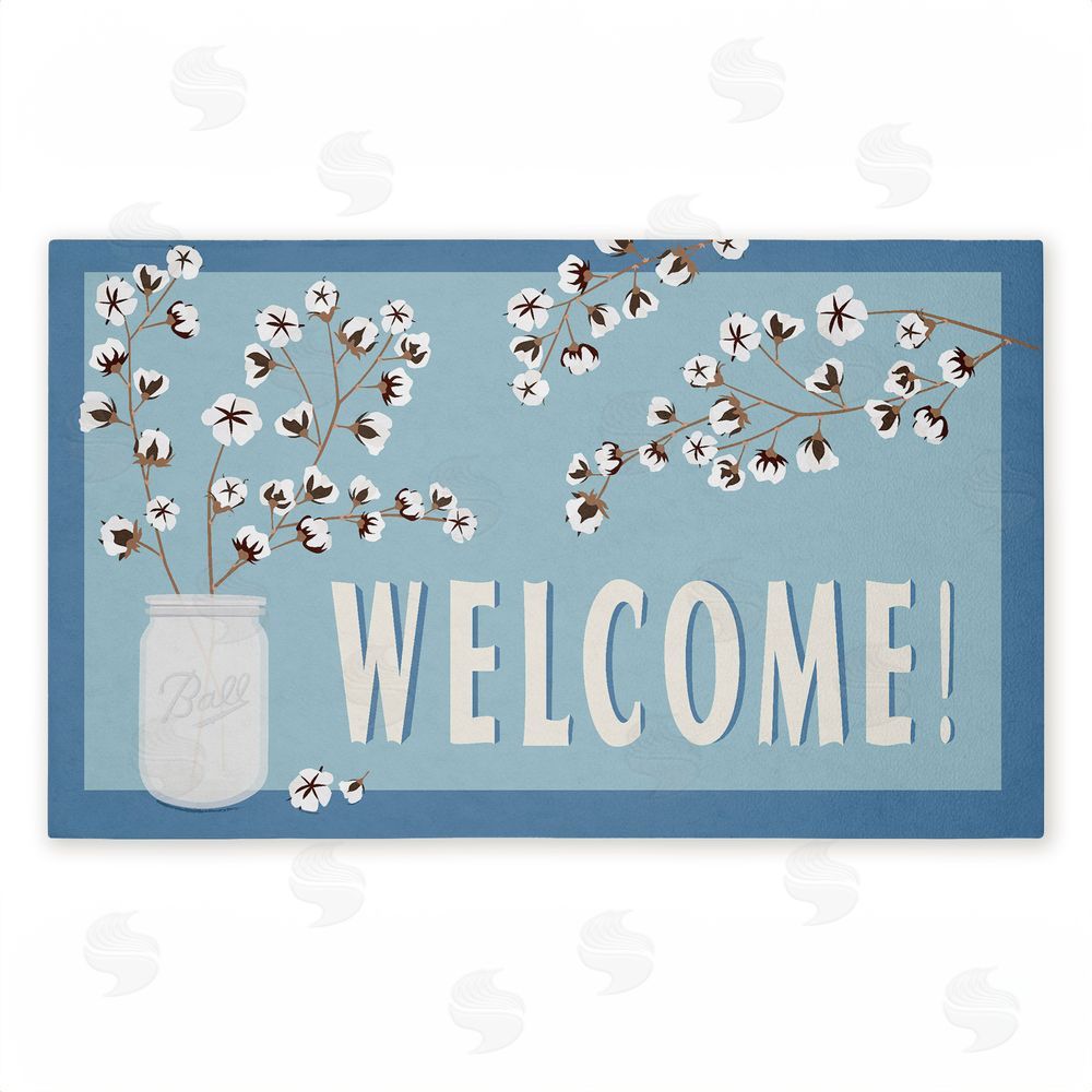 Darlene Seale Cotton Branches Welcome Unwoven Outdoor Door Mat