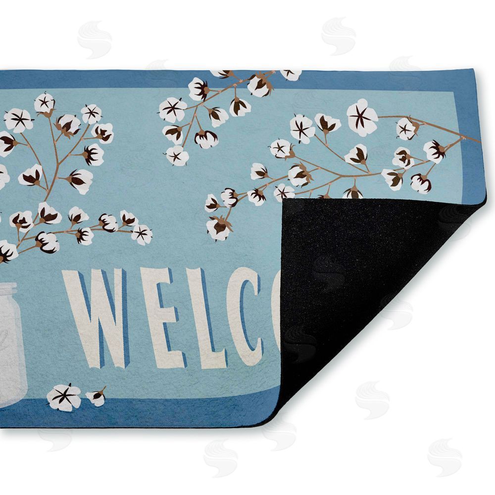 Darlene Seale Cotton Branches Welcome Unwoven Outdoor Door Mat