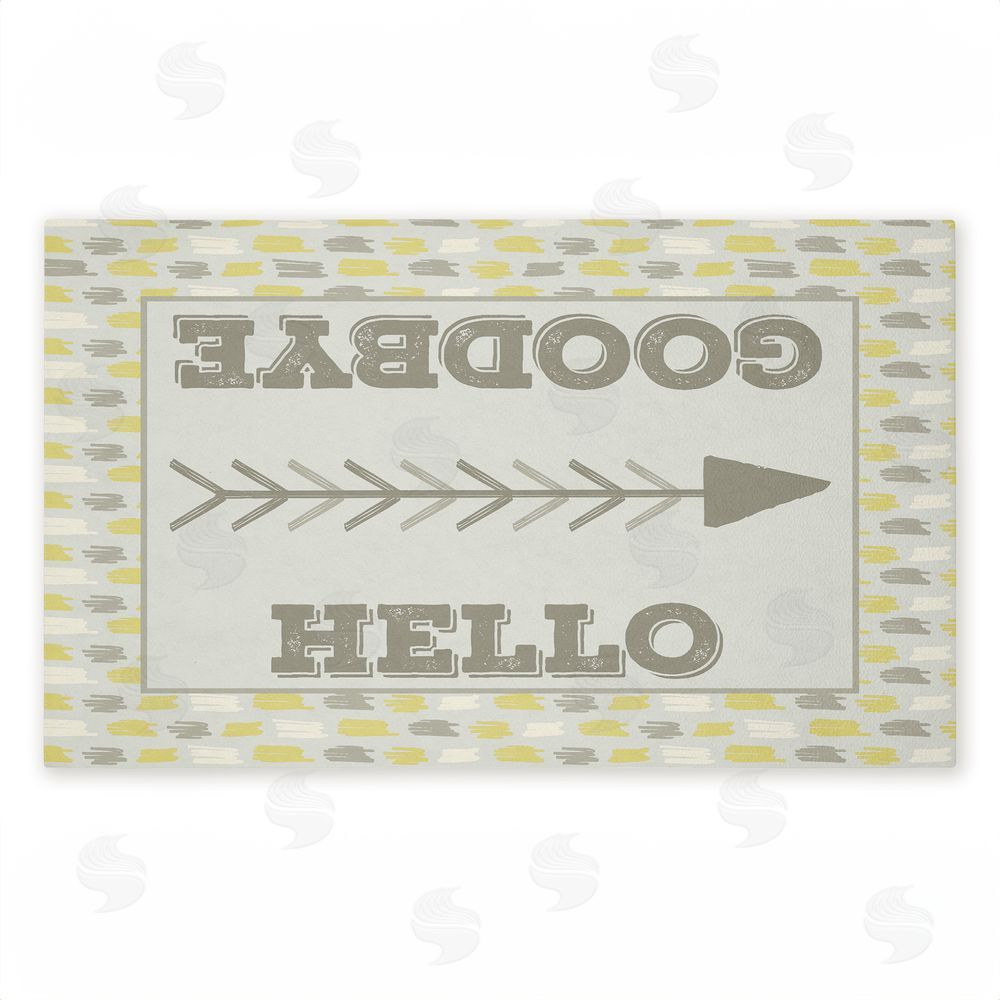 Arrolynn Weiderhold Hello & Goodbye with Arrow Unwoven Outdoor Door Mat