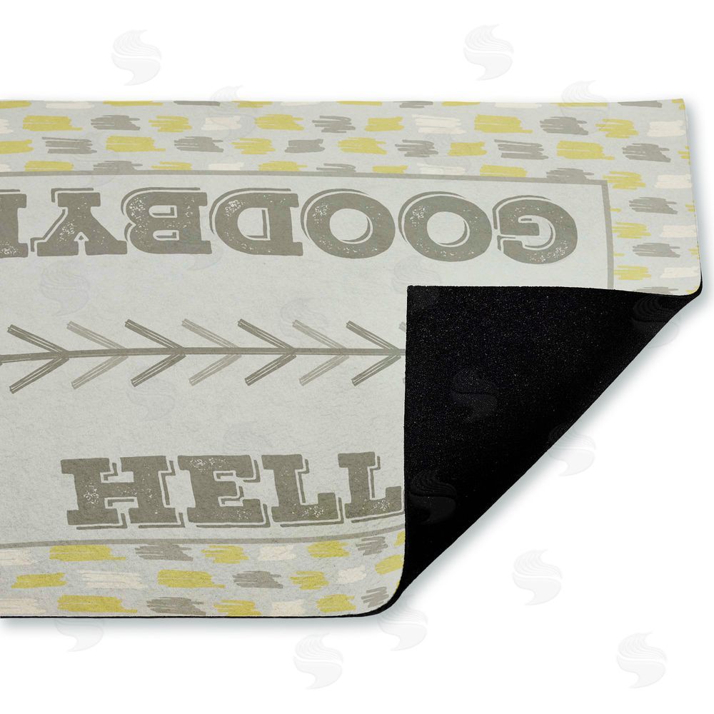 Arrolynn Weiderhold Hello & Goodbye with Arrow Unwoven Outdoor Door Mat