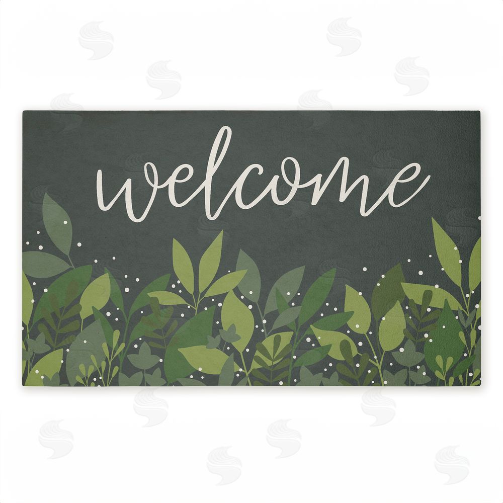 Alison Tauber Welcome Leafy Foliage Unwoven Outdoor Door Mat