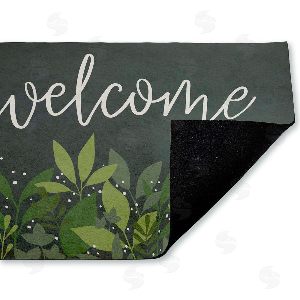Alison Tauber Welcome Leafy Foliage Unwoven Outdoor Door Mat
