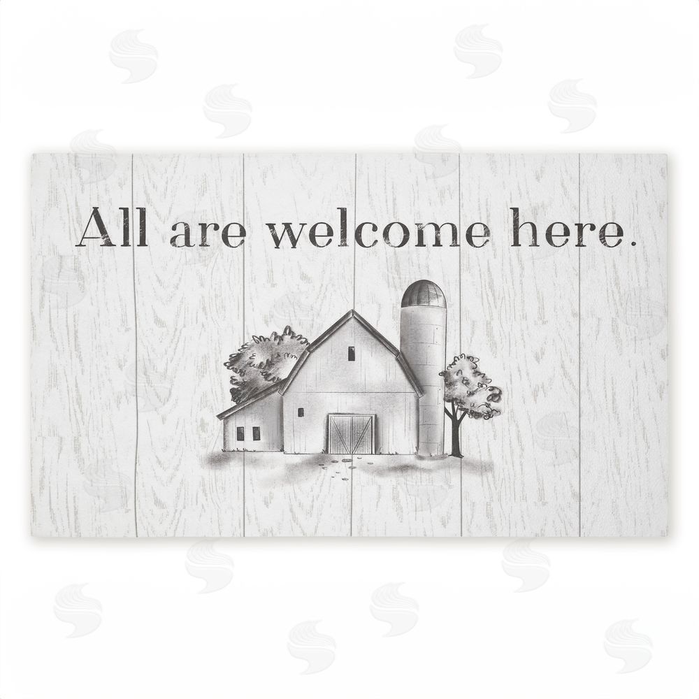 Emily Call All Are Welcome Barn Unwoven Outdoor Door Mat