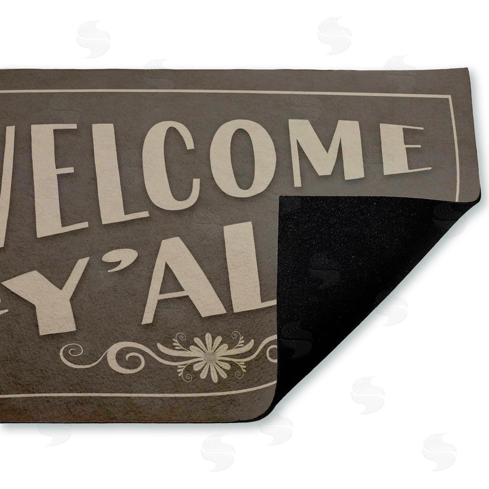 Darlene Seale Welcome Y'all Rustic Unwoven Outdoor Door Mat