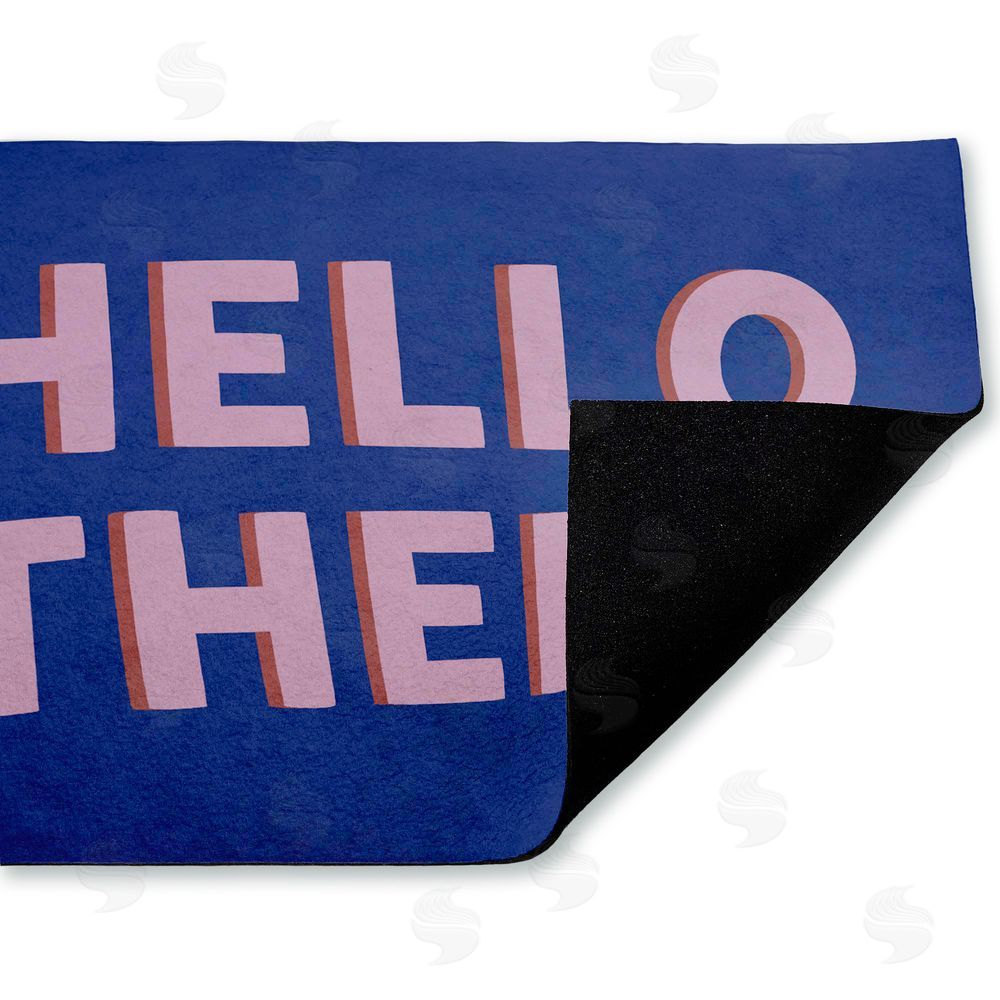 Angela Nickeas Hello There Minimal Greeting Unwoven Outdoor Door Mat