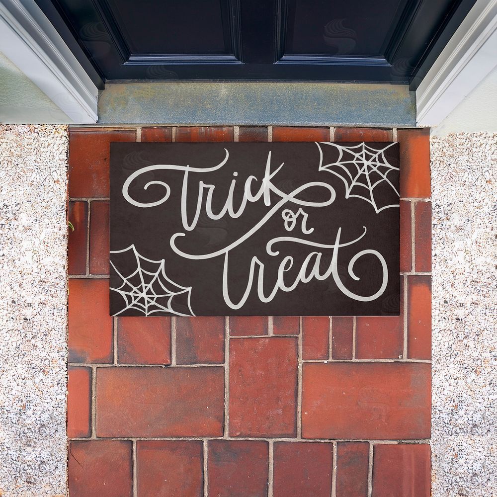 Amanda Houston Trick Or Treat Spider Webs Unwoven Outdoor Door Mat