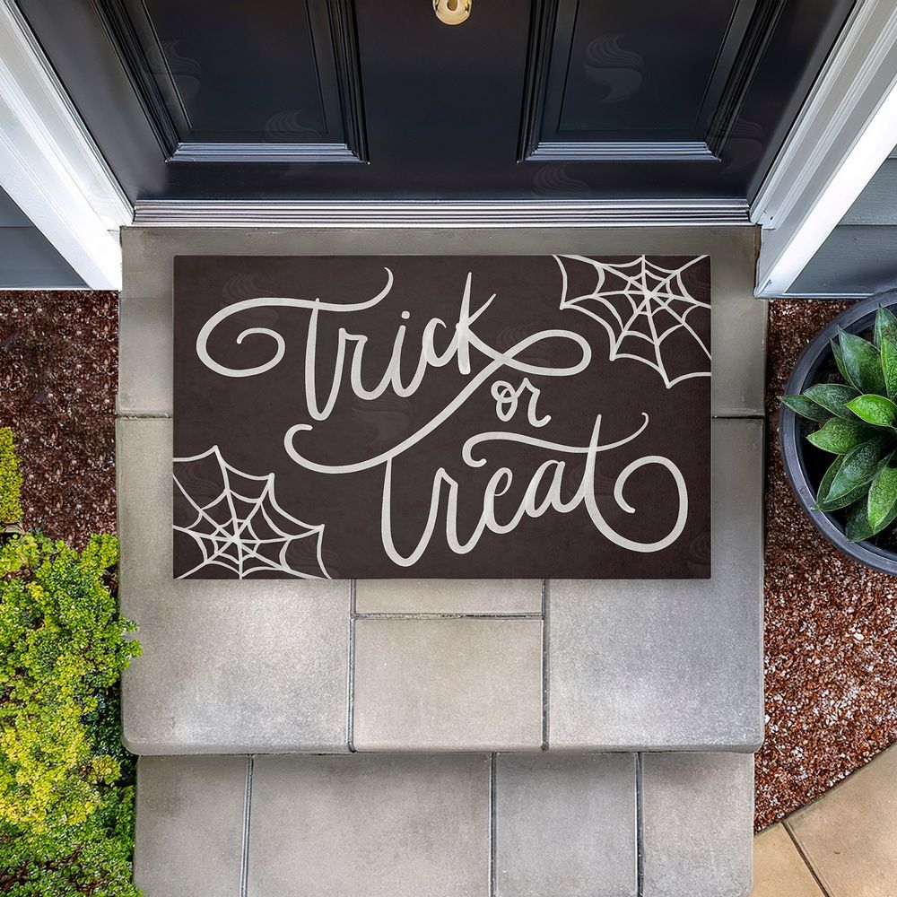 Amanda Houston Trick Or Treat Spider Webs Unwoven Outdoor Door Mat