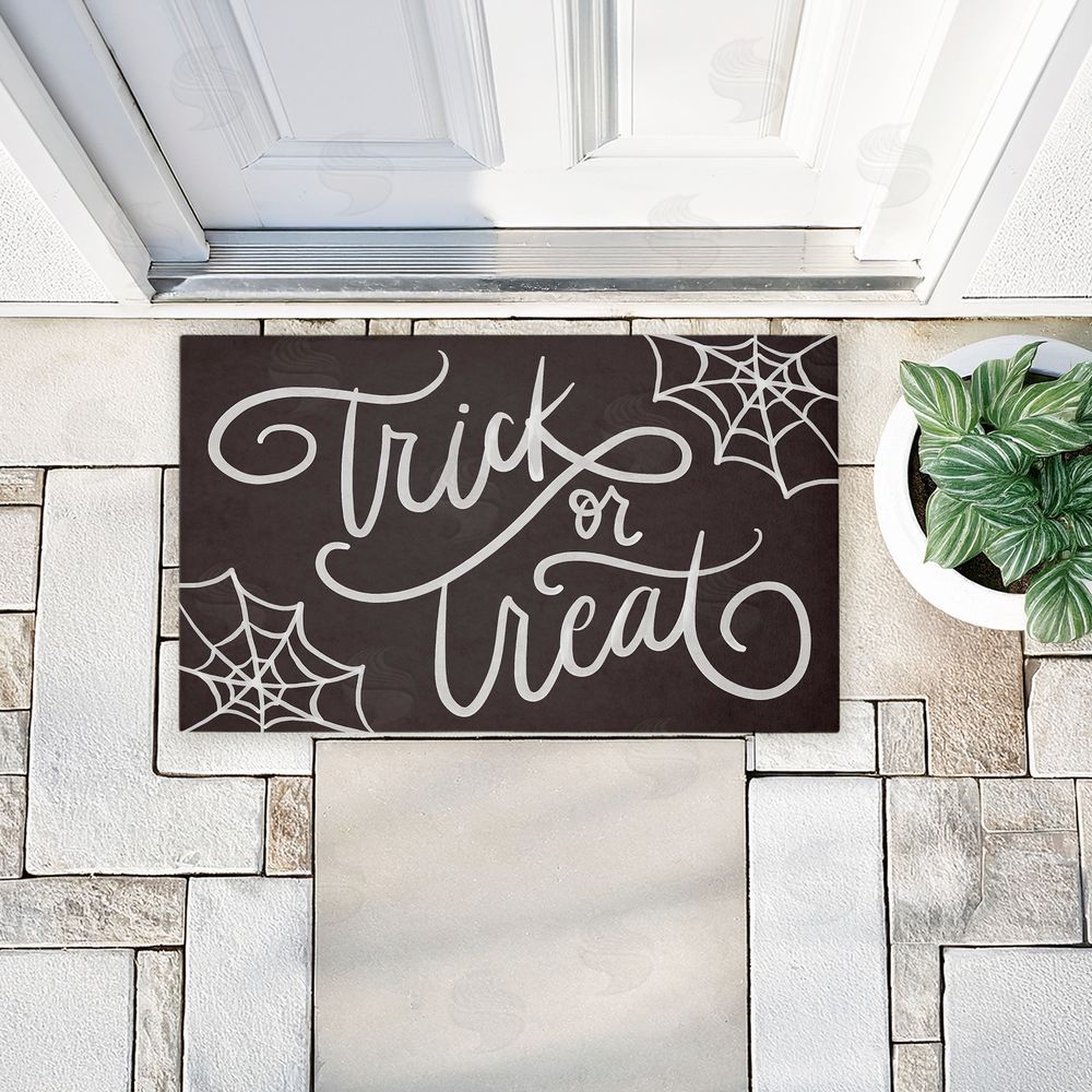 Amanda Houston Trick Or Treat Spider Webs Unwoven Outdoor Door Mat
