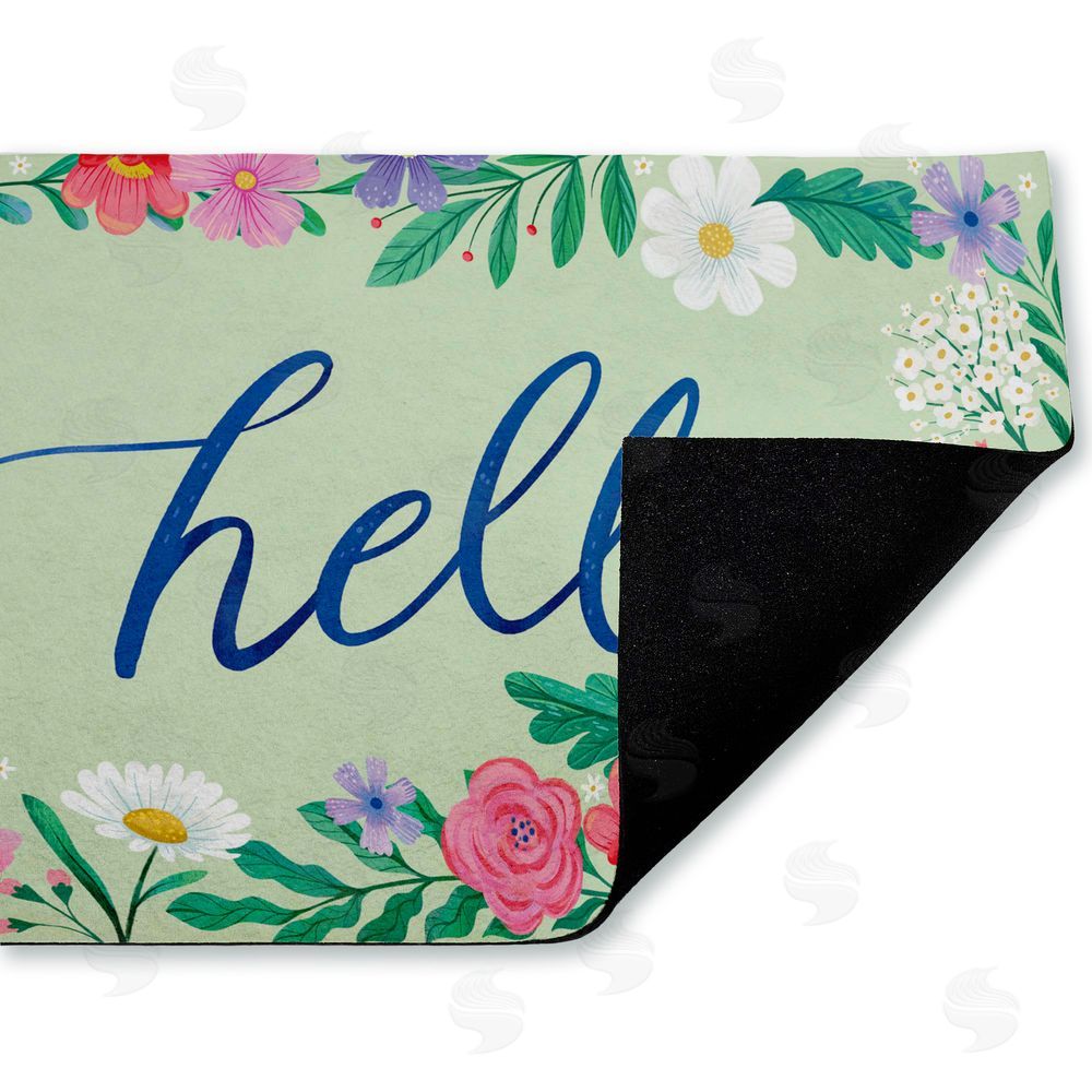 Arrolynn Weiderhold Dream Garden Hello Unwoven Outdoor Door Mat