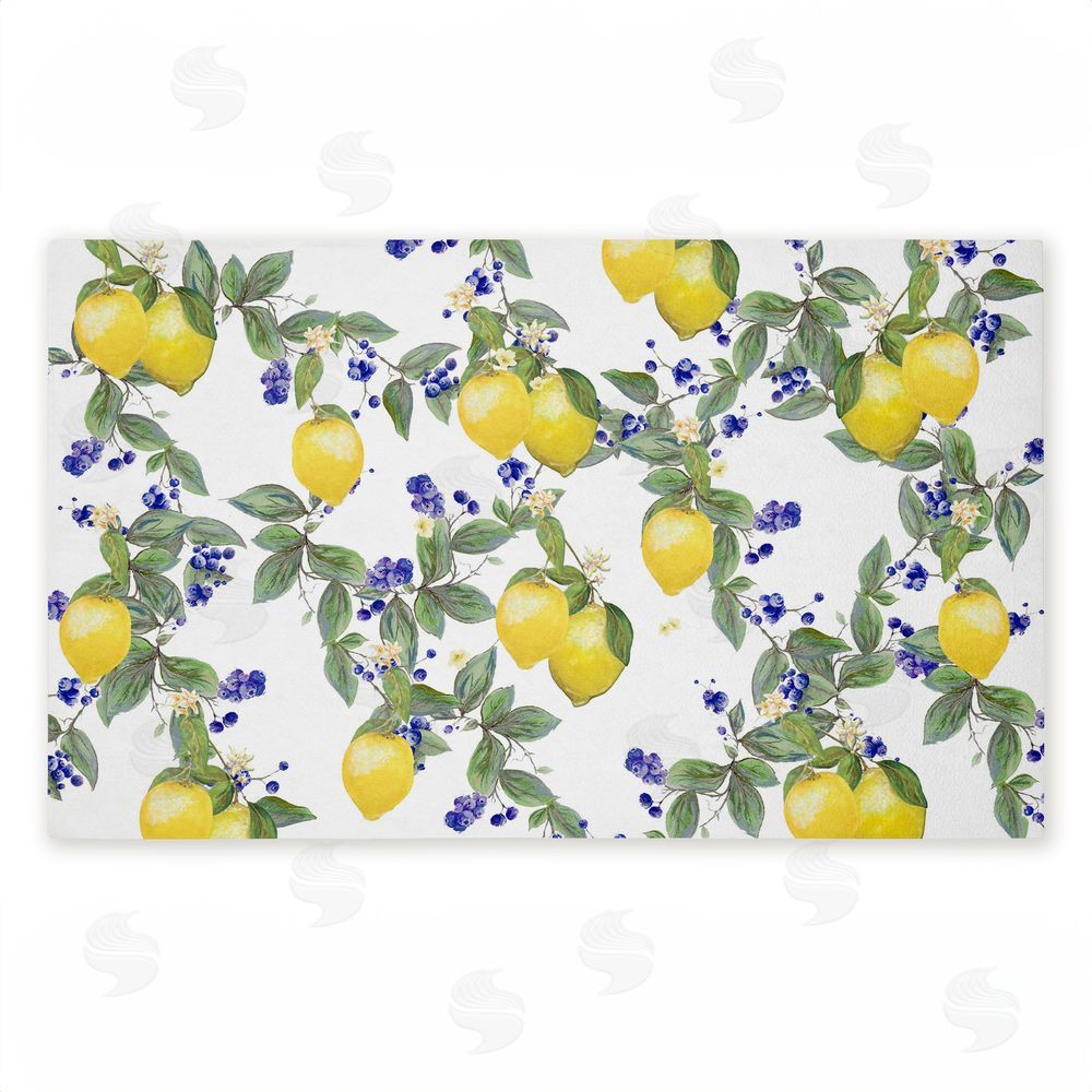 Diannart Lemony Vine Pattern Unwoven Outdoor Door Mat