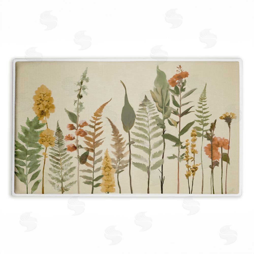 Elizabeth Medley Simple Fall Botanics Plush Bathroom Floor Mat