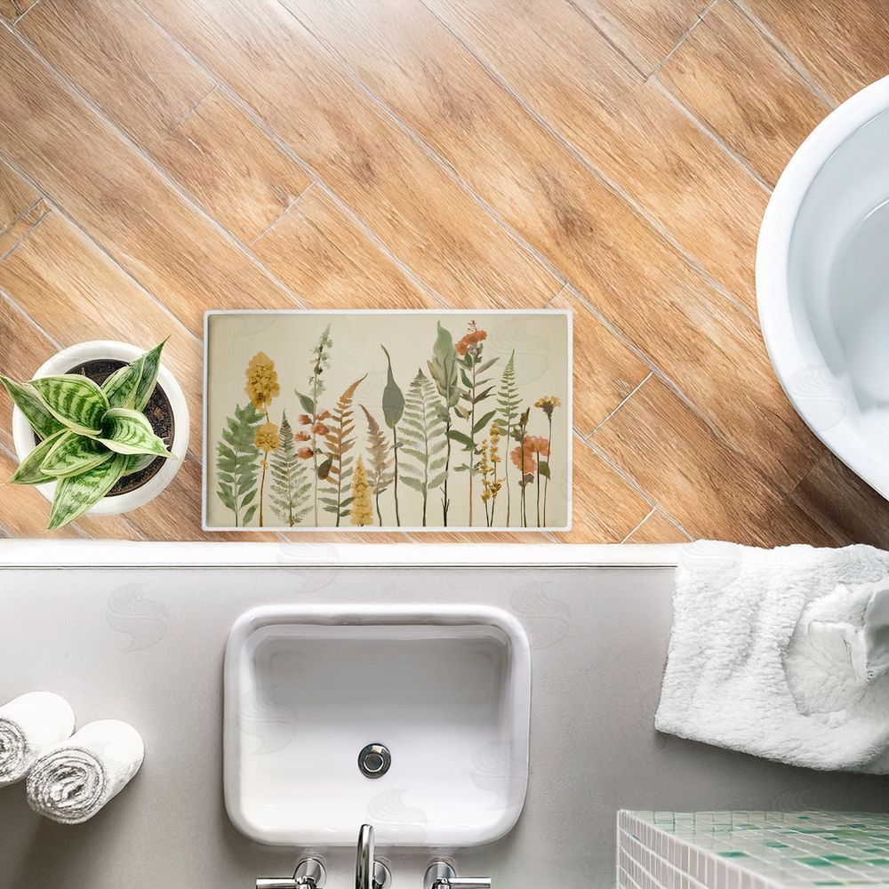 Elizabeth Medley Simple Fall Botanics Plush Bathroom Floor Mat