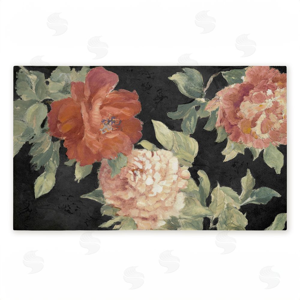 Lanie Loreth Beauty Of The Blossom on Black Unwoven Outdoor Door Mat