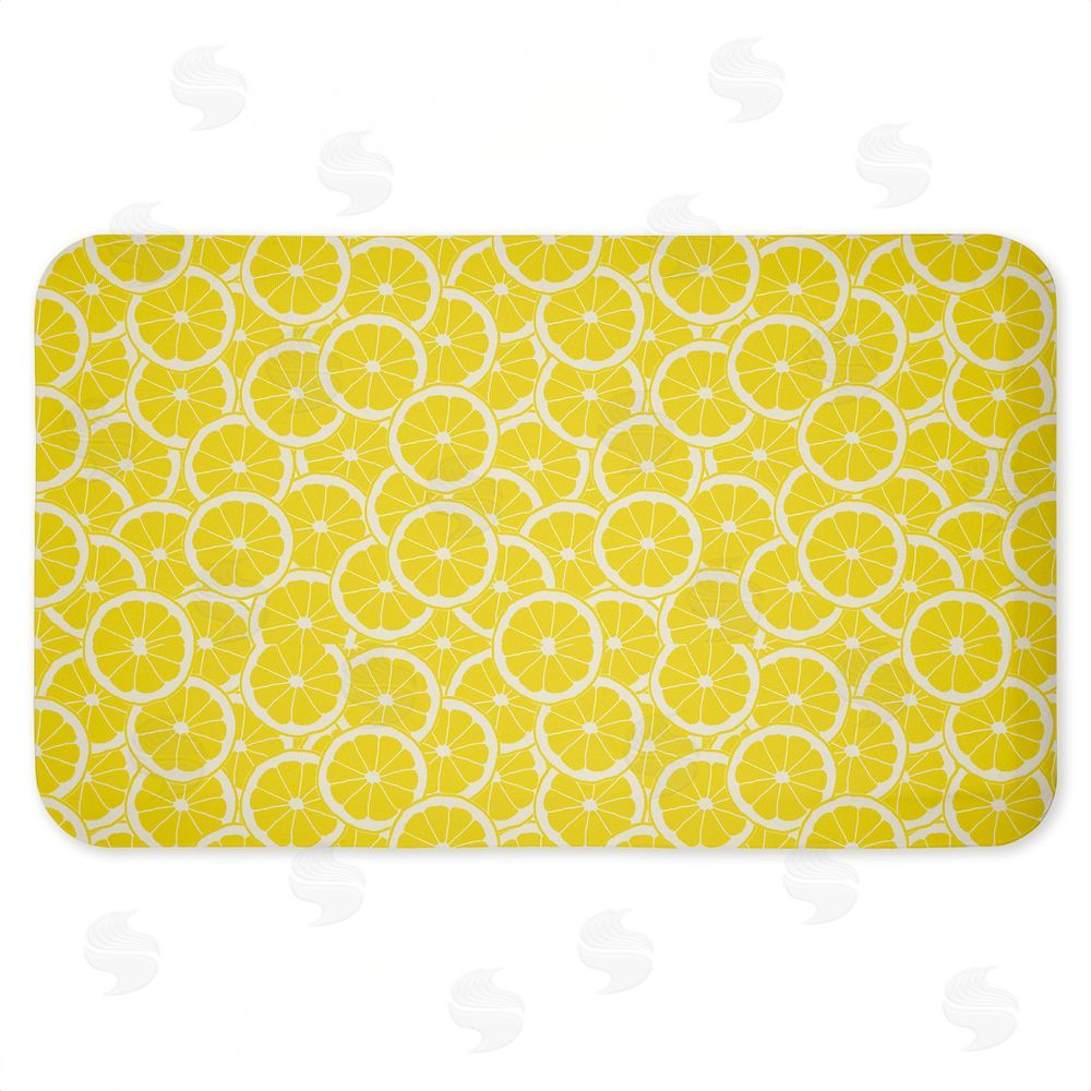 Anna Quach Zesty Lemons Everywhere Kitchen Floor Mat