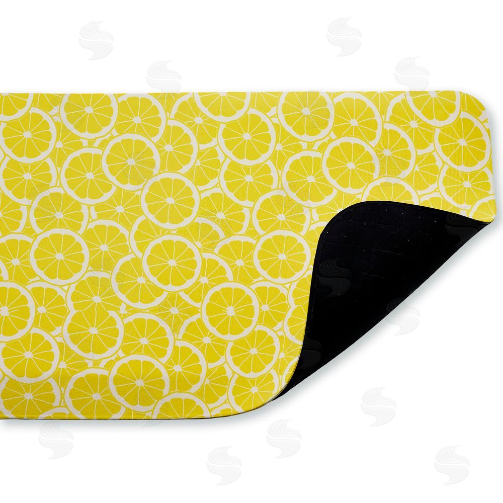 Anna Quach Zesty Lemons Everywhere Kitchen Floor Mat