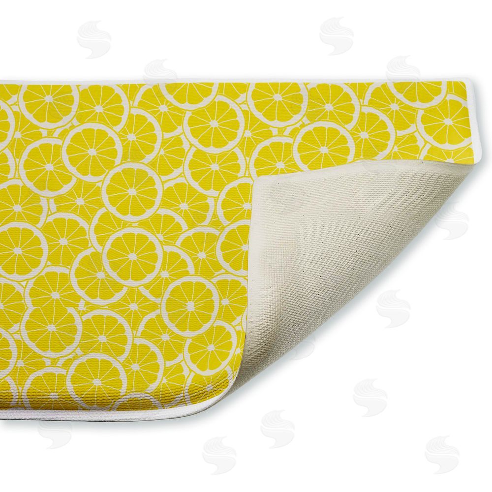 Anna Quach Zesty Lemons Everywhere Plush Bathroom Floor Mat