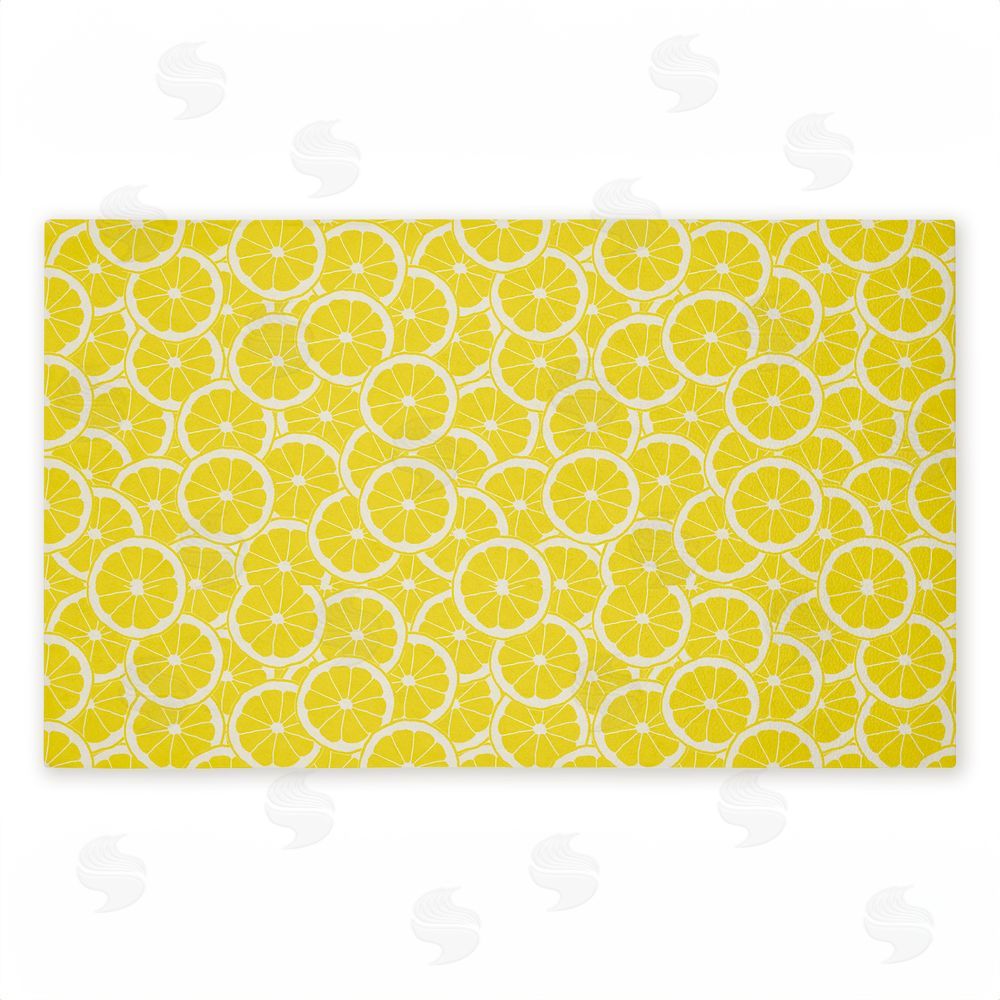 Anna Quach Zesty Lemons Everywhere Unwoven Outdoor Door Mat