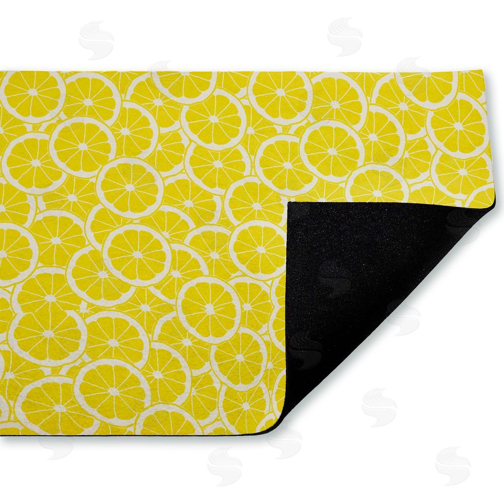 Anna Quach Zesty Lemons Everywhere Unwoven Outdoor Door Mat