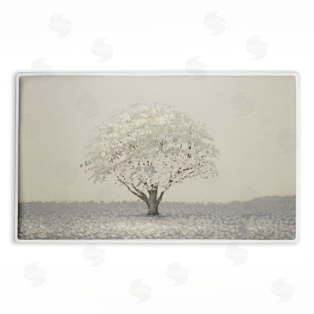 Michael Marcon Neutral Radiance Tree Plush Bathroom Floor Mat