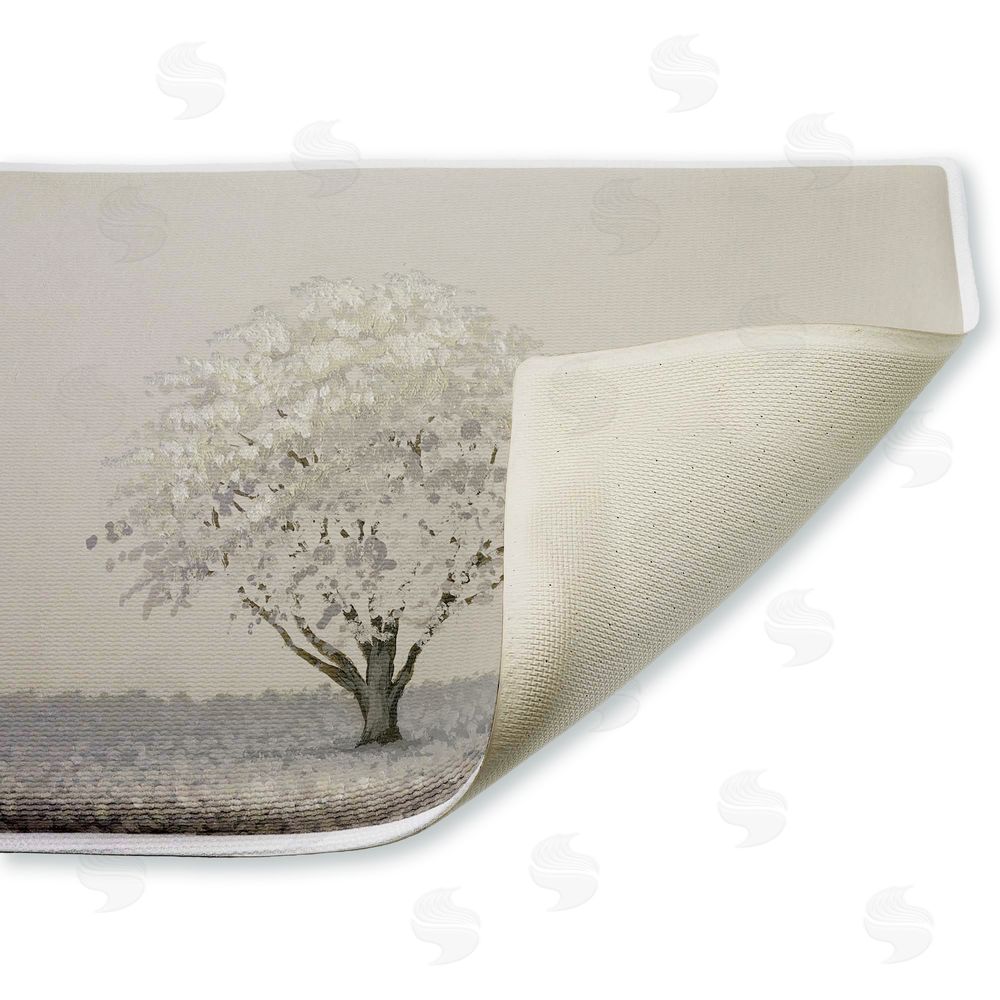 Michael Marcon Neutral Radiance Tree Plush Bathroom Floor Mat